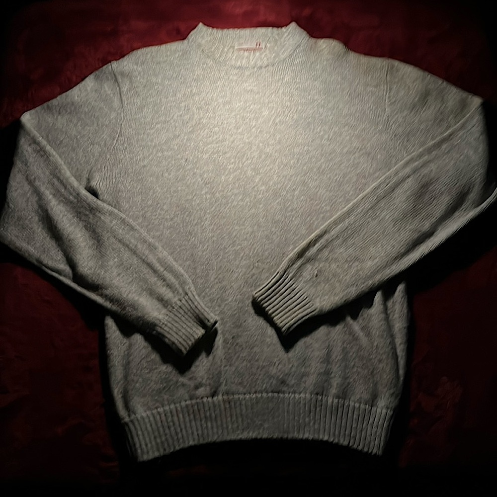 Men's Crewneck Sweater - Gray - Large Tall - Wool/Acrylic